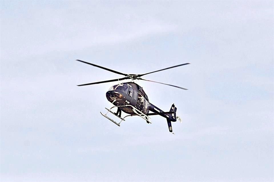 El helicóptero participó el martes en los operativos de Fuerza Civil.