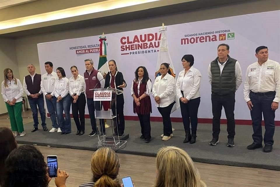 En conferencia de prensa, la aspirante morenista ofreció cambios en el control de aguas nacionales para combatir la crisis hídrica en las zonas Norte y Centro de México.