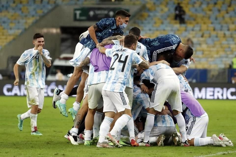 Así el festejo de Argentina.