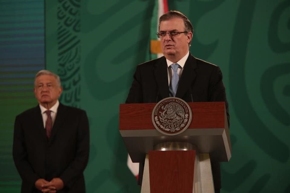 Marcelo Ebrard, titular de SRE, en conferencia mañanera que encabeza el Presidente López Obrador.