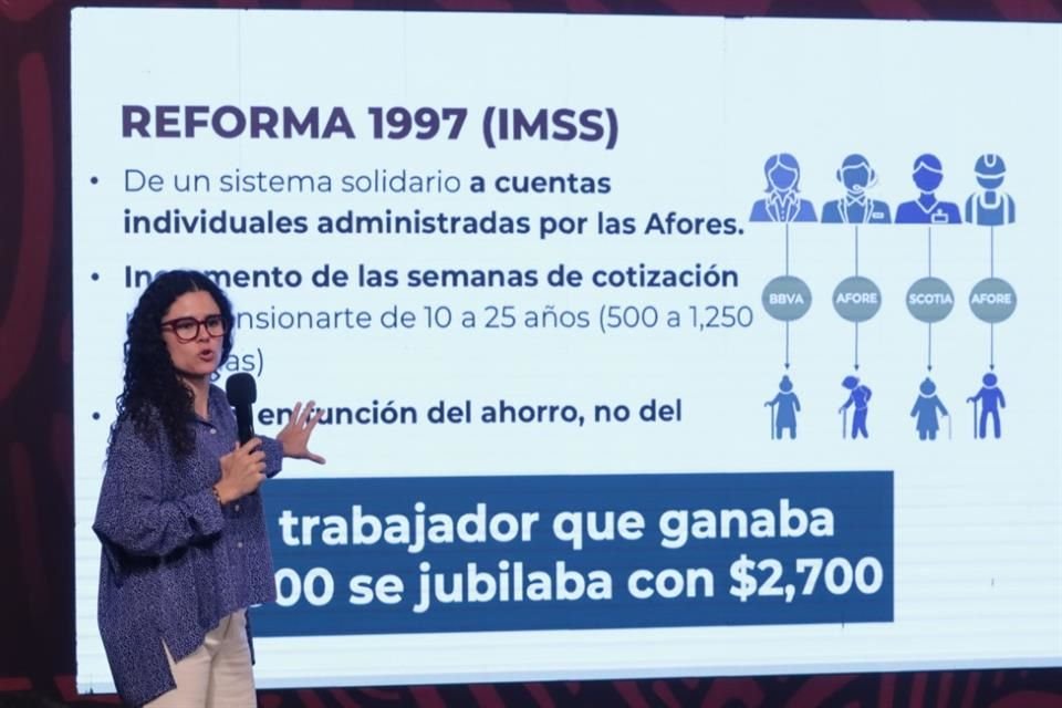 La Secretaria de Gobernación, Luisa María Alcalde, explicó la reforma a pensiones.
