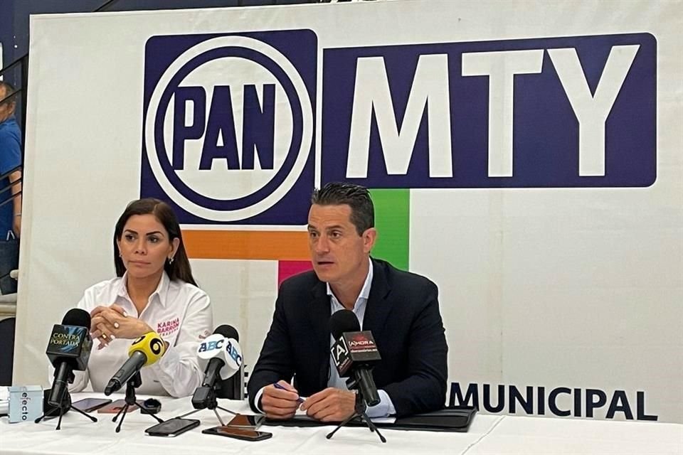 La fórmula al Senado compuesta por Fernando Margáin y Karina Barron, de la coalición PRI-PAN-PRD.