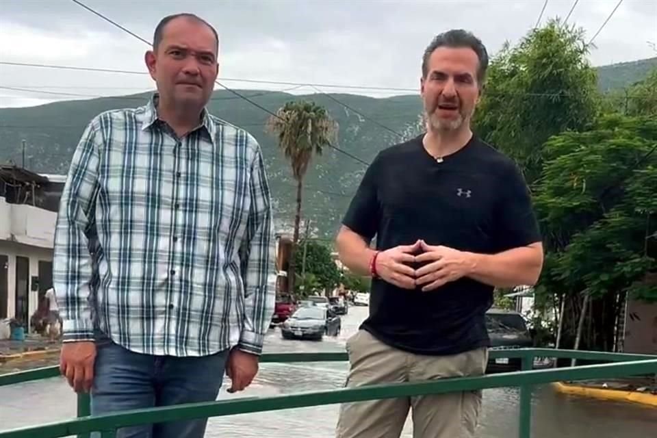 De la Garza se suma a otros ex candidatos en los comicios pasados en aparecer públicamente para 'supervisar' las afectaciones de lluvias que iniciaron el miércoles.