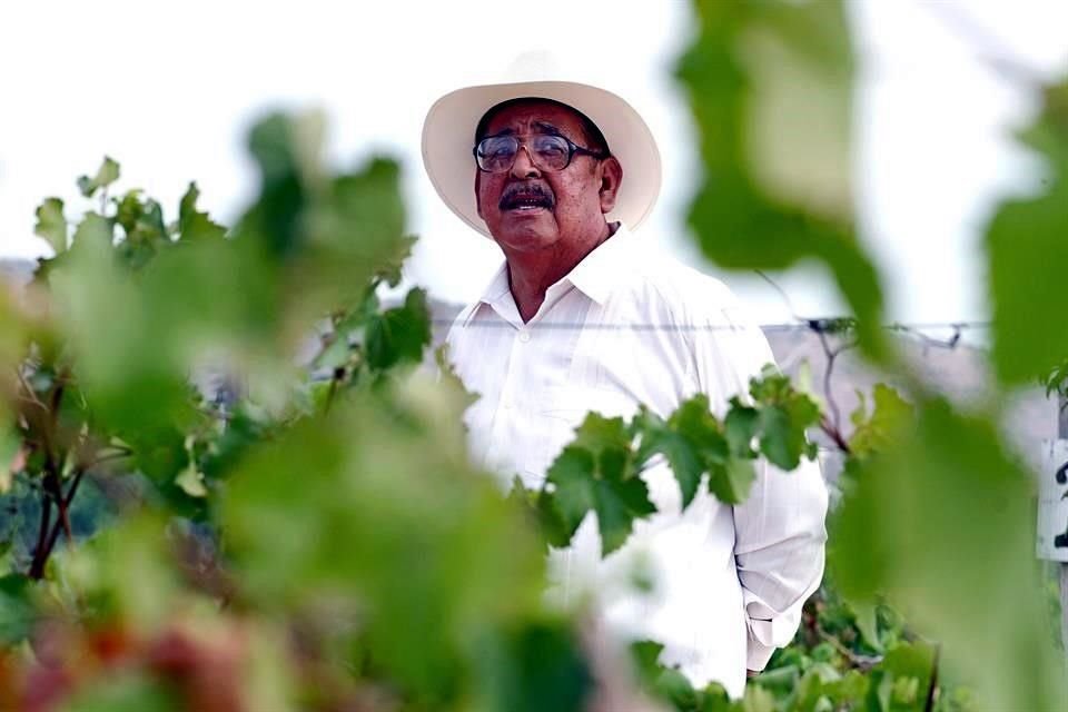 Don Ramiro Valdez Herrera, en su vinícola, en una imagen de archivo.