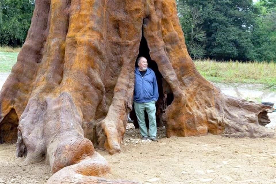 Ai Weiwei creó una escultura con el molde de un árbol seco de la Amazonia brasileña.