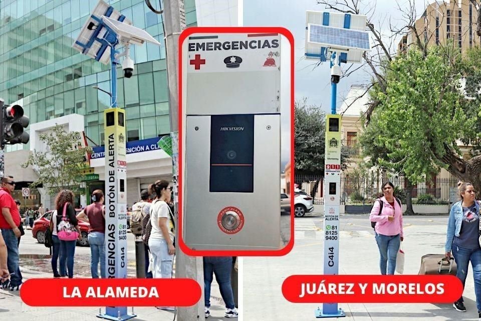 Los botones fueron instalados en 21 puntos diversos de la Ciudad.
