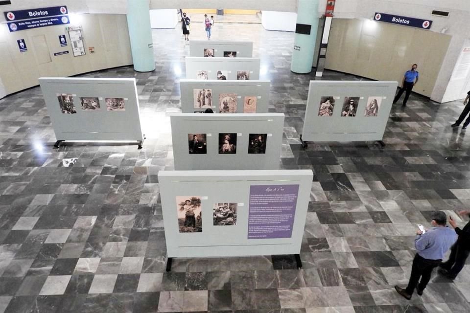 La exposición abrió ayer en espacios de la Estación Zaragoza del Metro.