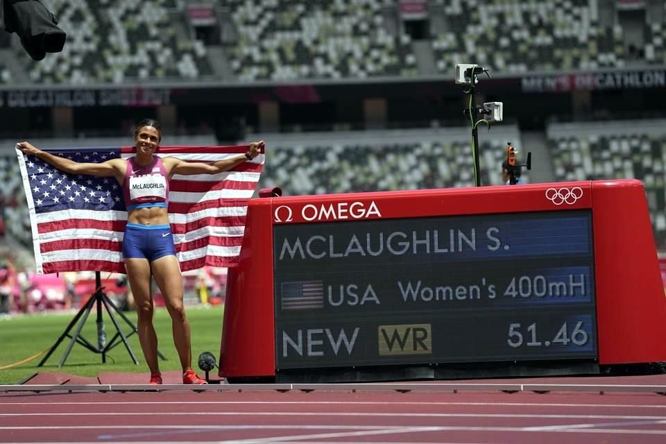 Sydney McLaughlin se apoderó del récord mundial en los 400 metros con vallas.