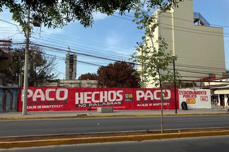 El mural fue reemplazado por propaganda política del priista Francisco Cienfuegos.