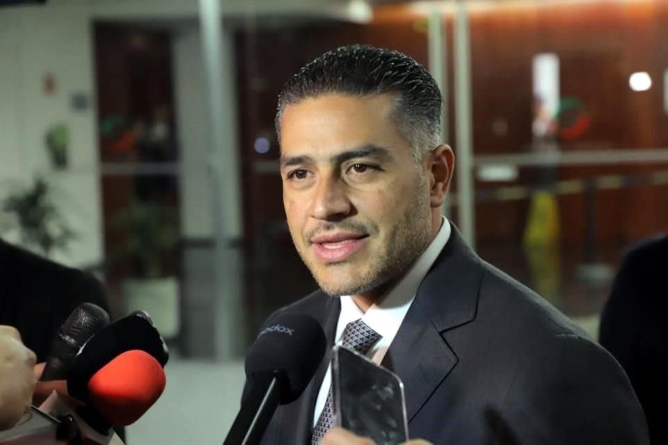 El Secretario García Harfuch en declaraciones a medio previo a su encuentro con senadores.