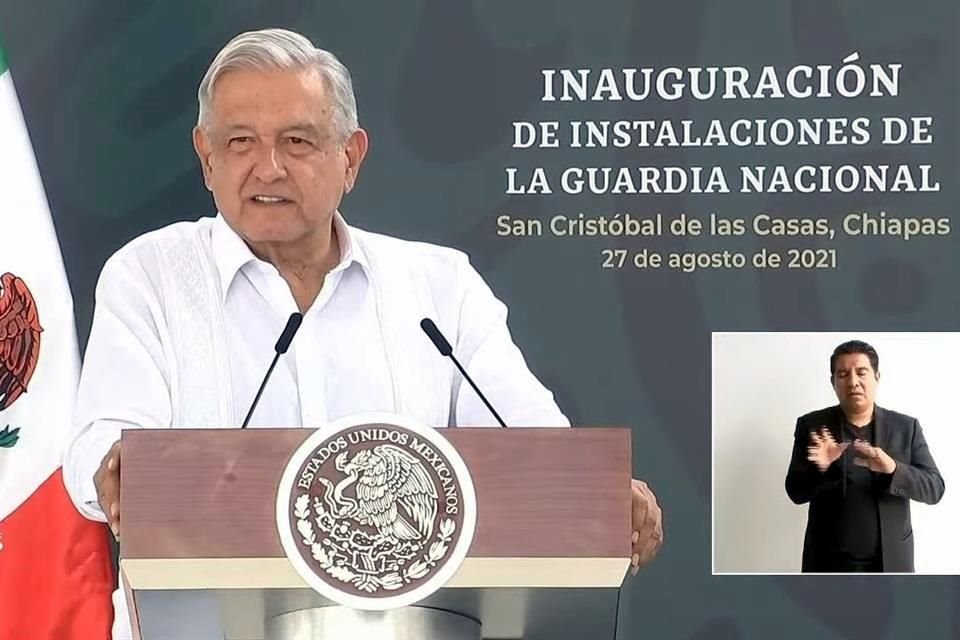 AMLO inauguró instalaciones de la Guardia en Chiapas.