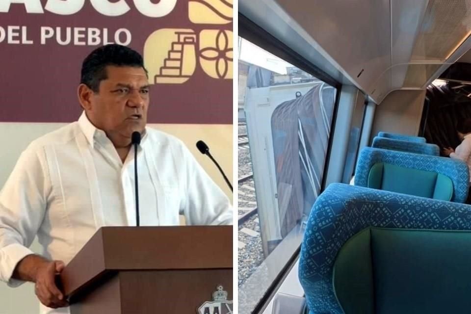 Legisladores del PAN denunciaron a Javier May, Gobernador de Tabasco y ex director de Fonatur, por reciente descarrilamiento del Tren Maya.