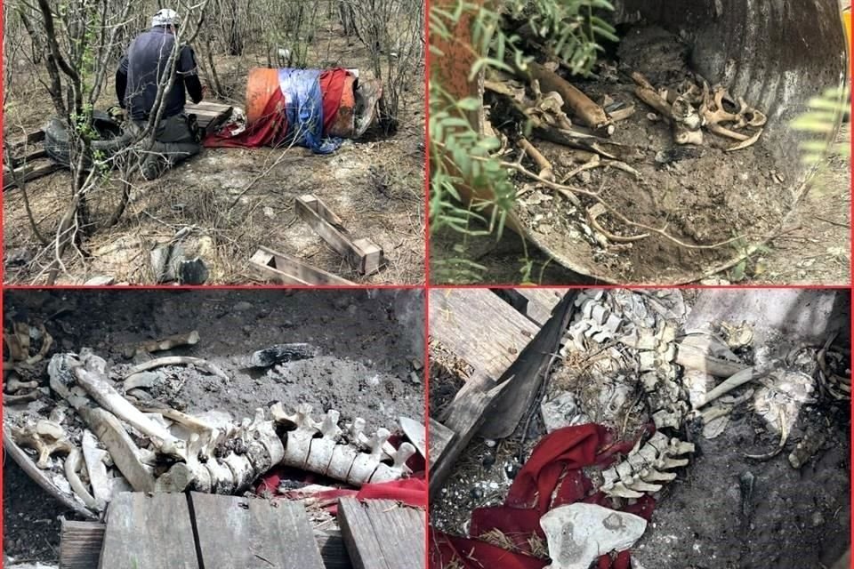 En el lugar fueron hallados restos óseos humanos.